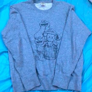 uniqlo x kaws x sesame street crewneck